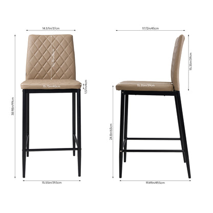 2PCS Upholstered Bar Stools
