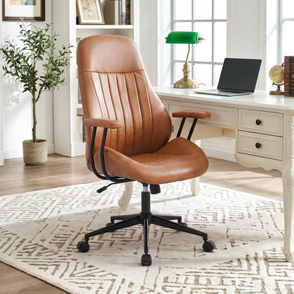Mid-Century Modern Office Chair with Casters