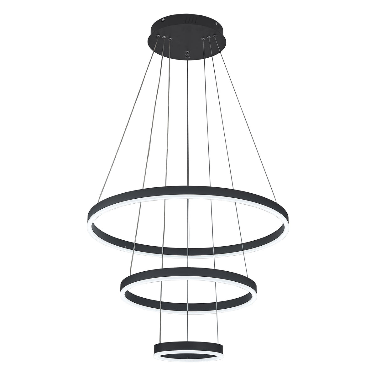 Modern 3 Ring Aluminum Round Hanging LED Pendant Light