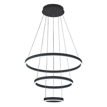 Modern 3 Ring Aluminum Round Hanging LED Pendant Light