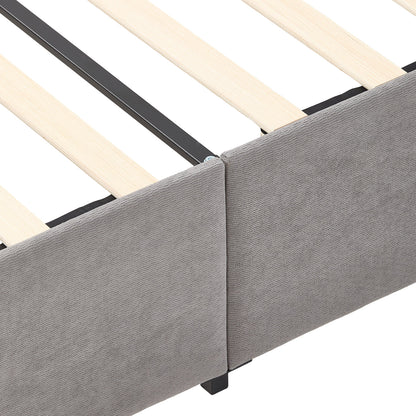 Double Upholstered Bed Frame with 2 Drawers