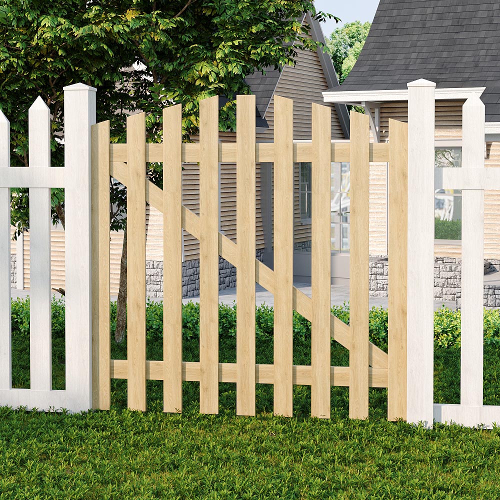 120x120cm Outdoor Wooden Garden Gate Fence Door