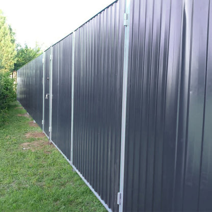 Set of 12 Steel Corrugated Panels