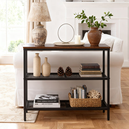 3-Tier Industrial Console Table