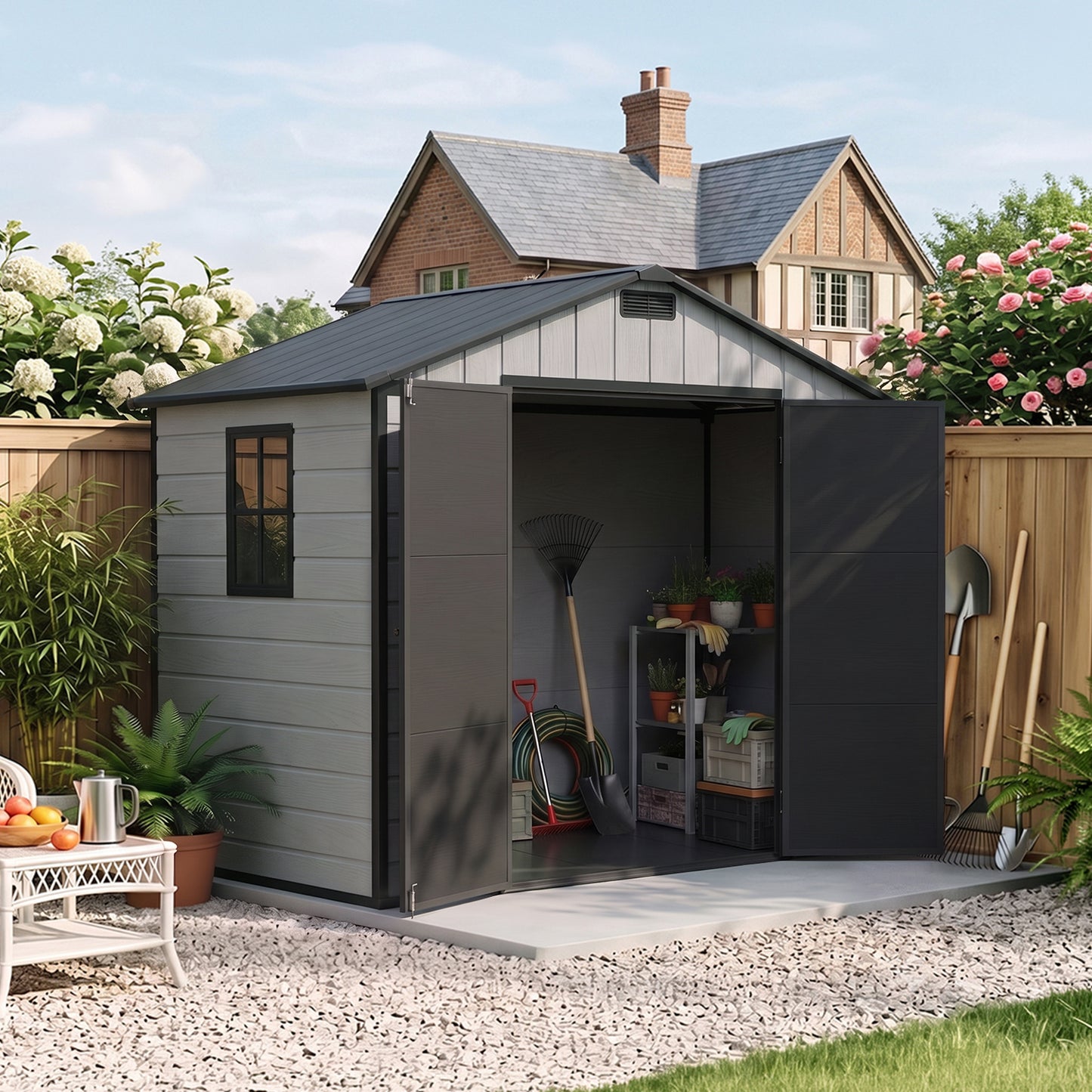 8x4 FT Large Garden Storage Shed