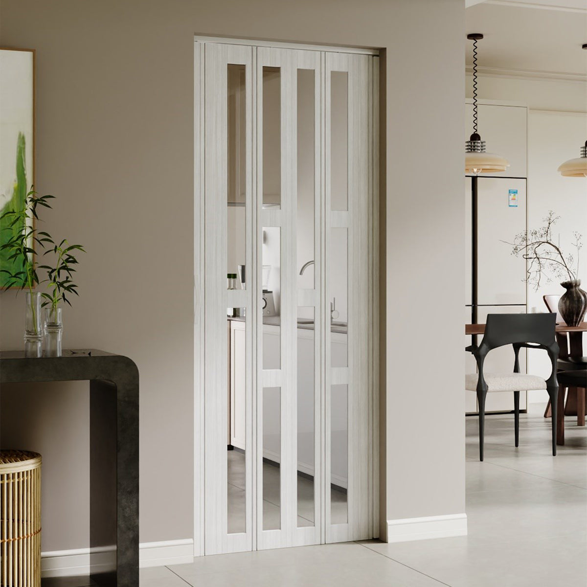 Magnetic Sliding PVC Concertina Folding Door