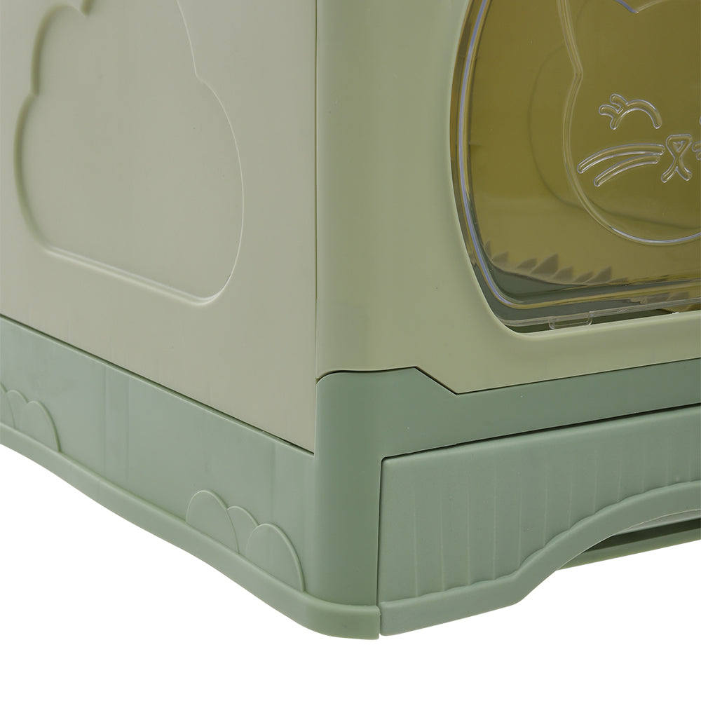 Foldable Cat Litter Box Top Entry Anti-Splashing Cat Toilet