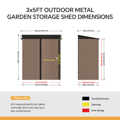Steel Garden Tool Storage Shed with Gabled Roof Top