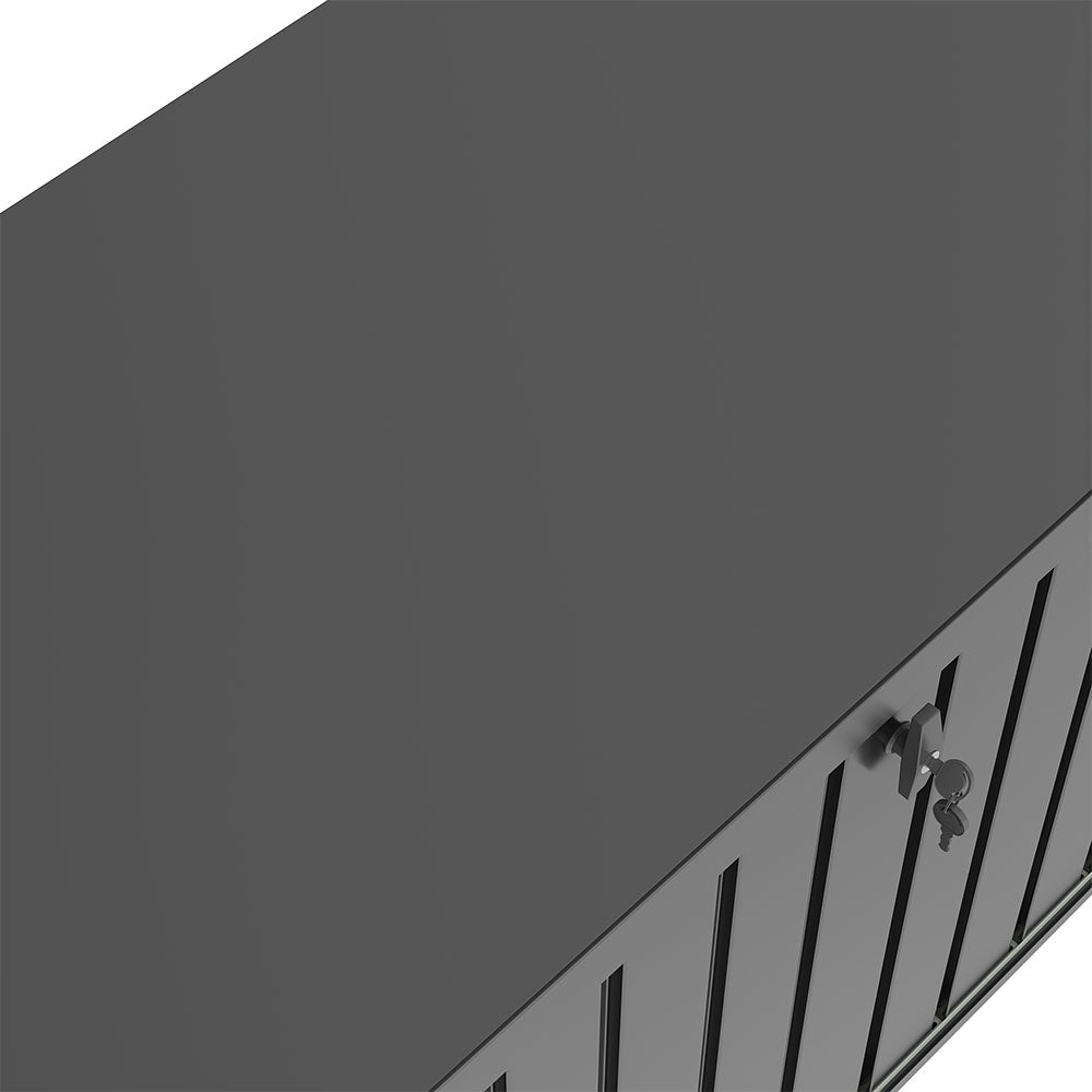 400L Metal Outdoor Storage Box with Lockable Lid