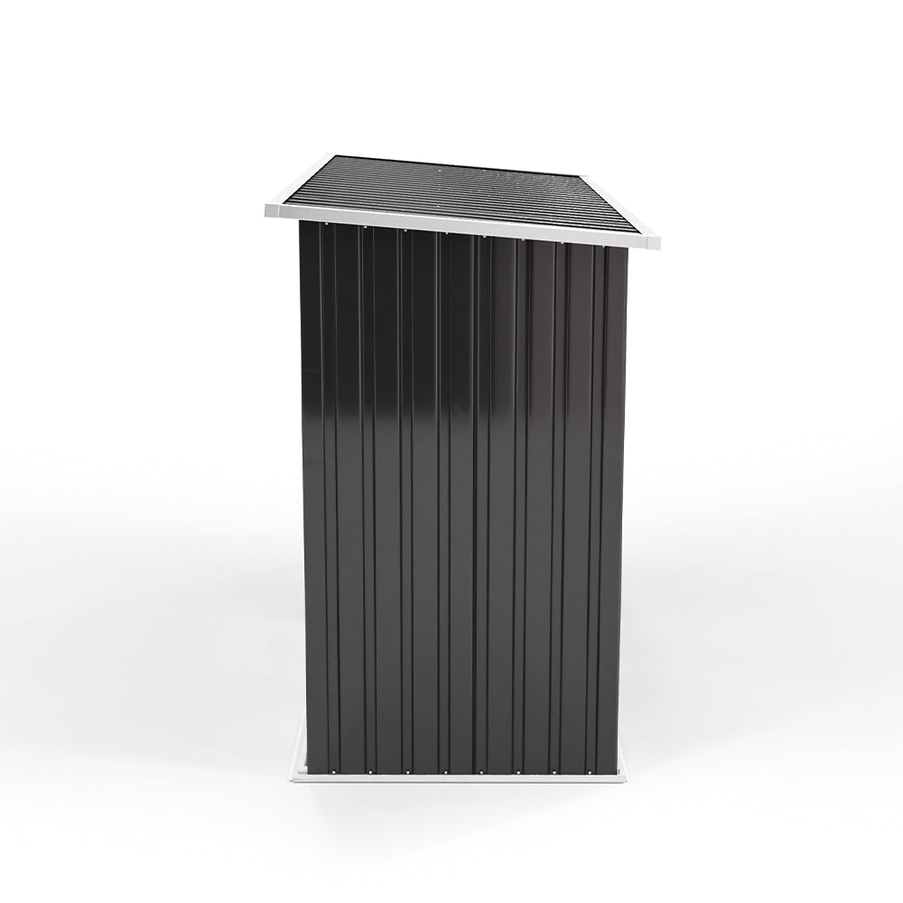 Steel Outdoor Garden Storage Shed with Log Stacking Rack