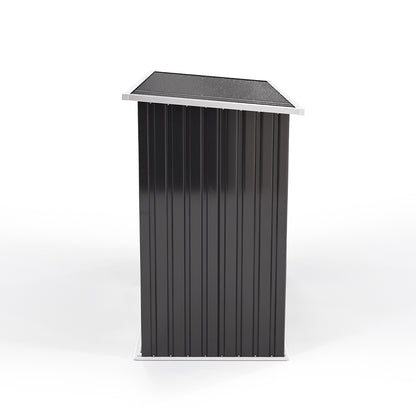 Steel Outdoor Garden Storage Shed with Log Stacking Rack