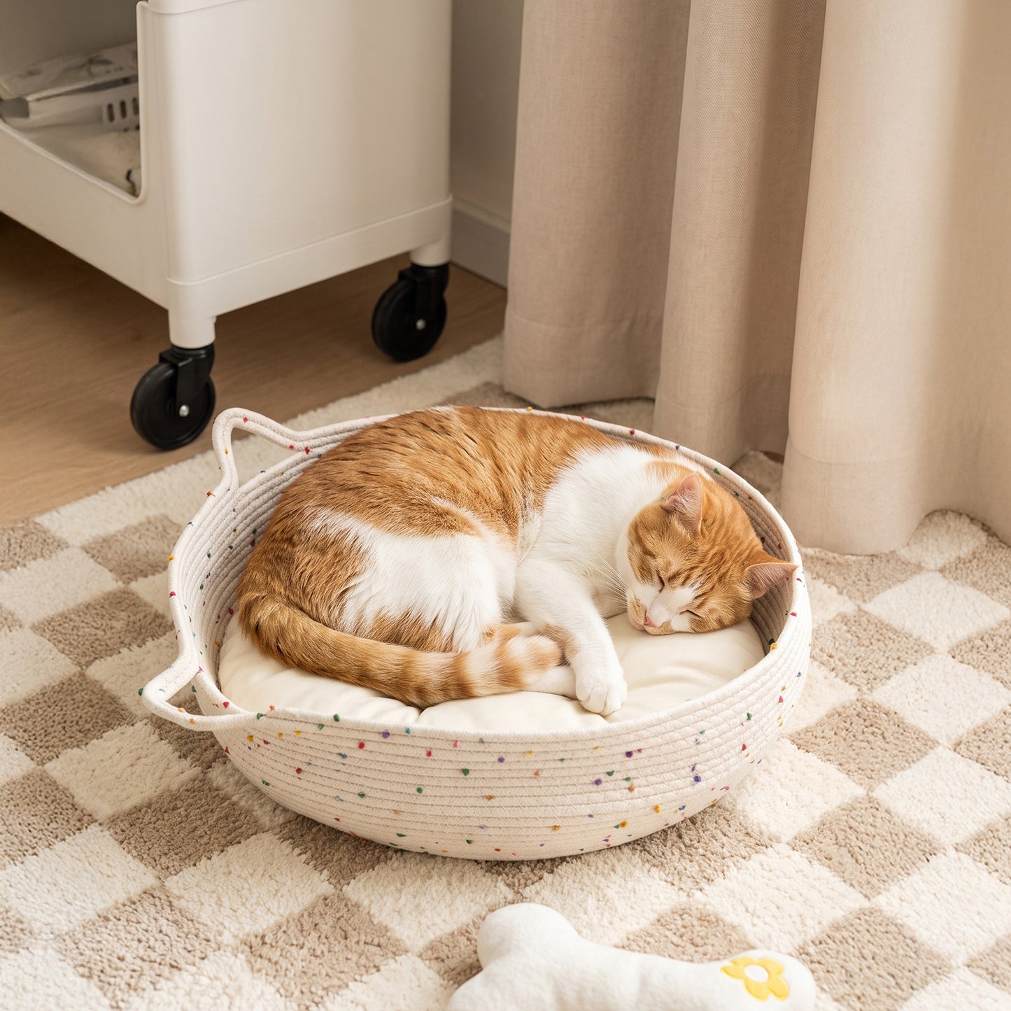 Cotton Rope Pet Bed with Cushion