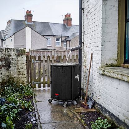 Portable Rain Barrel with Castors