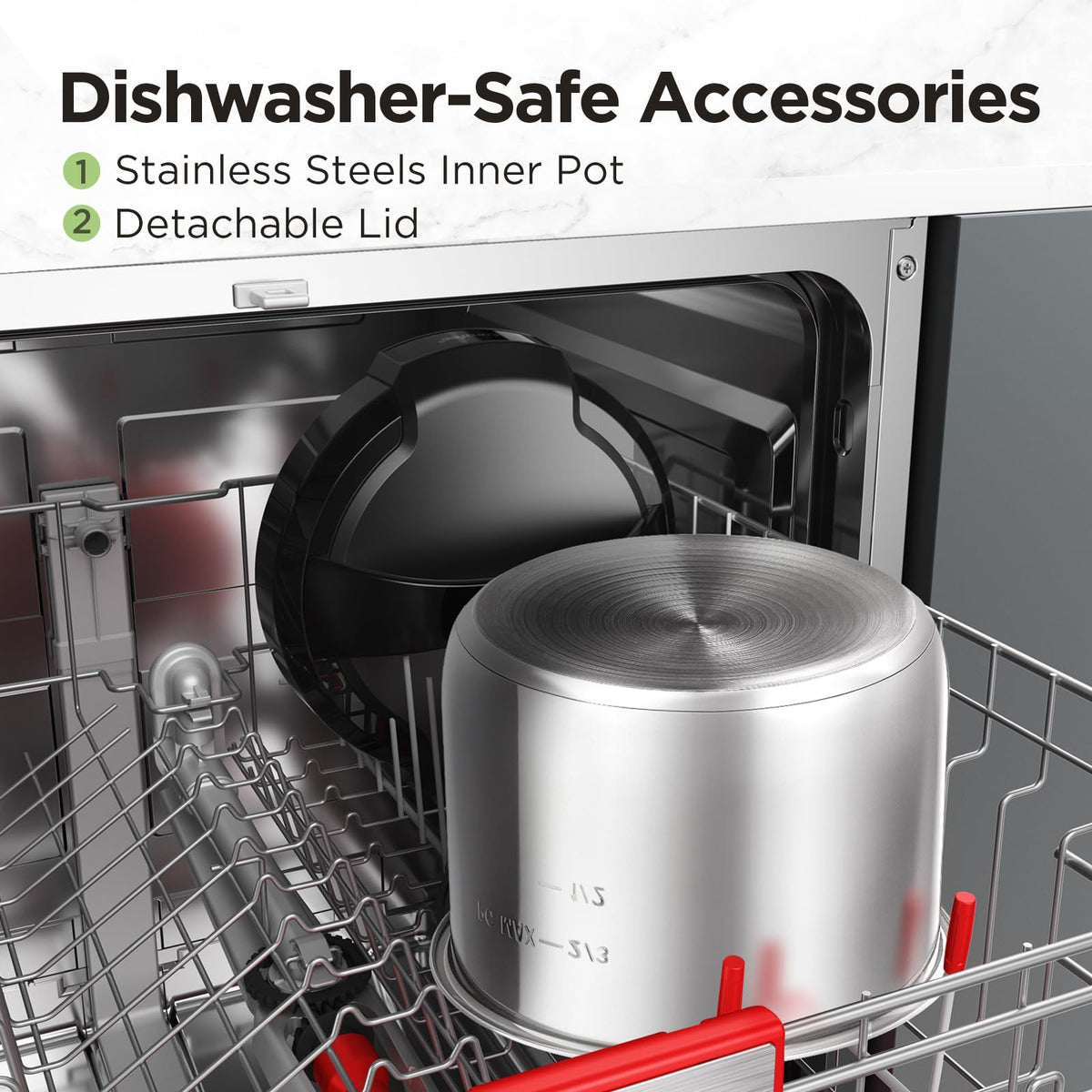 1200W Multifunctional Household Pressure Cooker 7.6L Stainless Steel Inner Pot