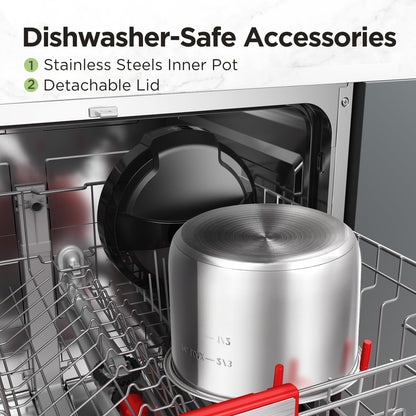 1200W Multifunctional Household Pressure Cooker 7.6L Stainless Steel Inner Pot
