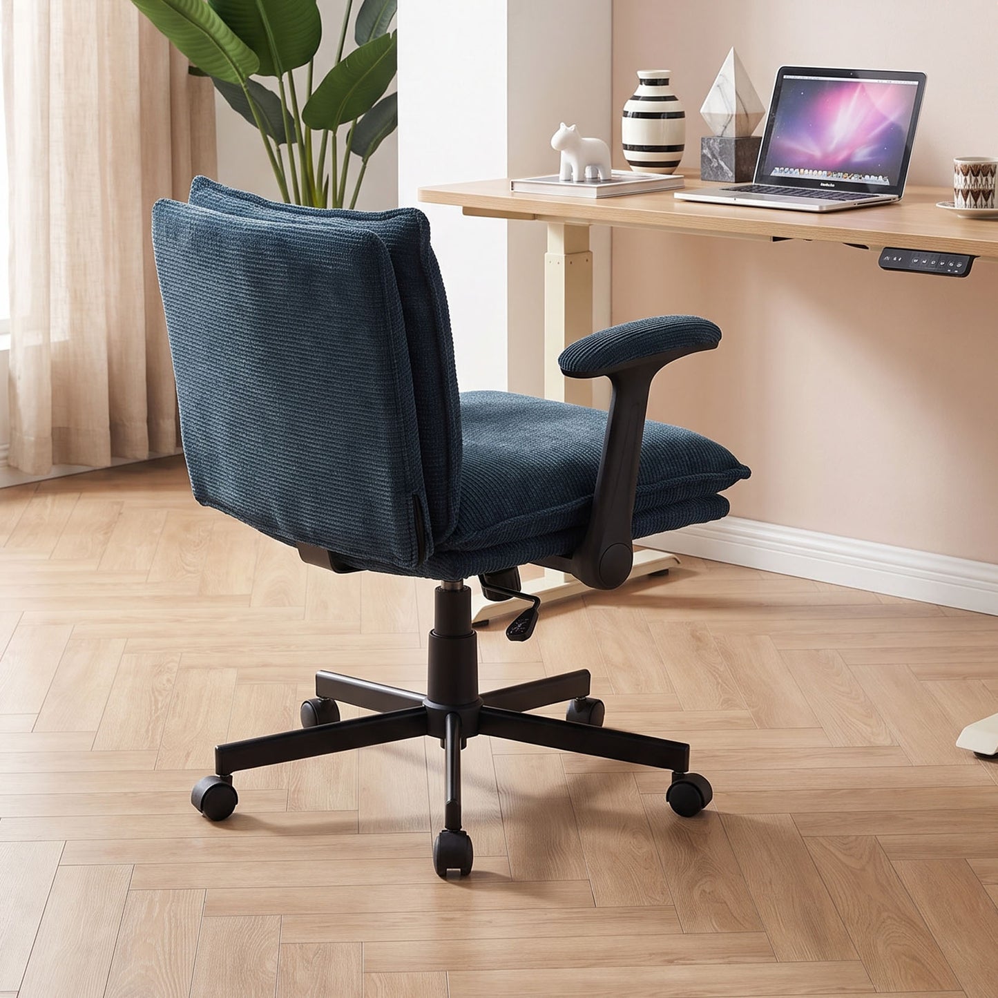 Chenille Height-Adjustable Office Chair