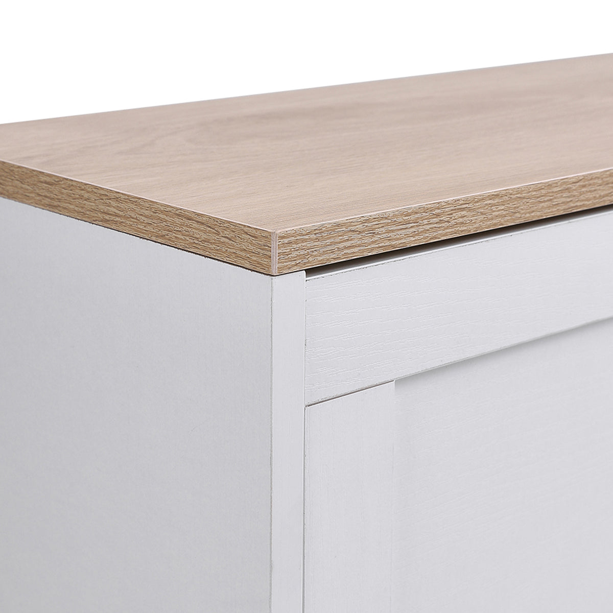 Wooden 2 Drawer Flip Down Shoe Cabinet