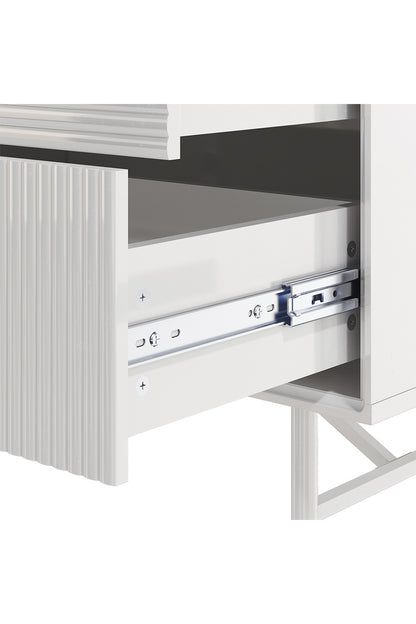 3-Tier Bedroom Striped Storage Cabinet