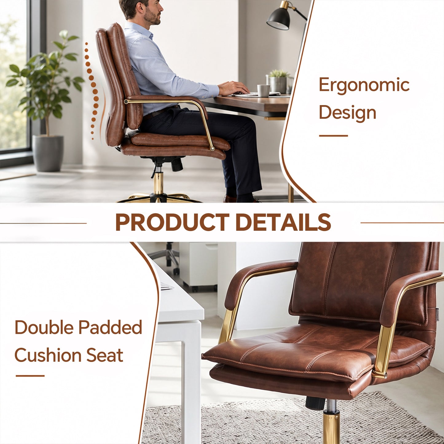 PU Leather Upholstered Office Chair