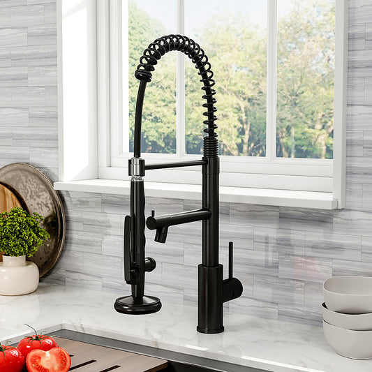 Swivel Kitchen Faucet with Pull Down Sprayer and Pot Filler