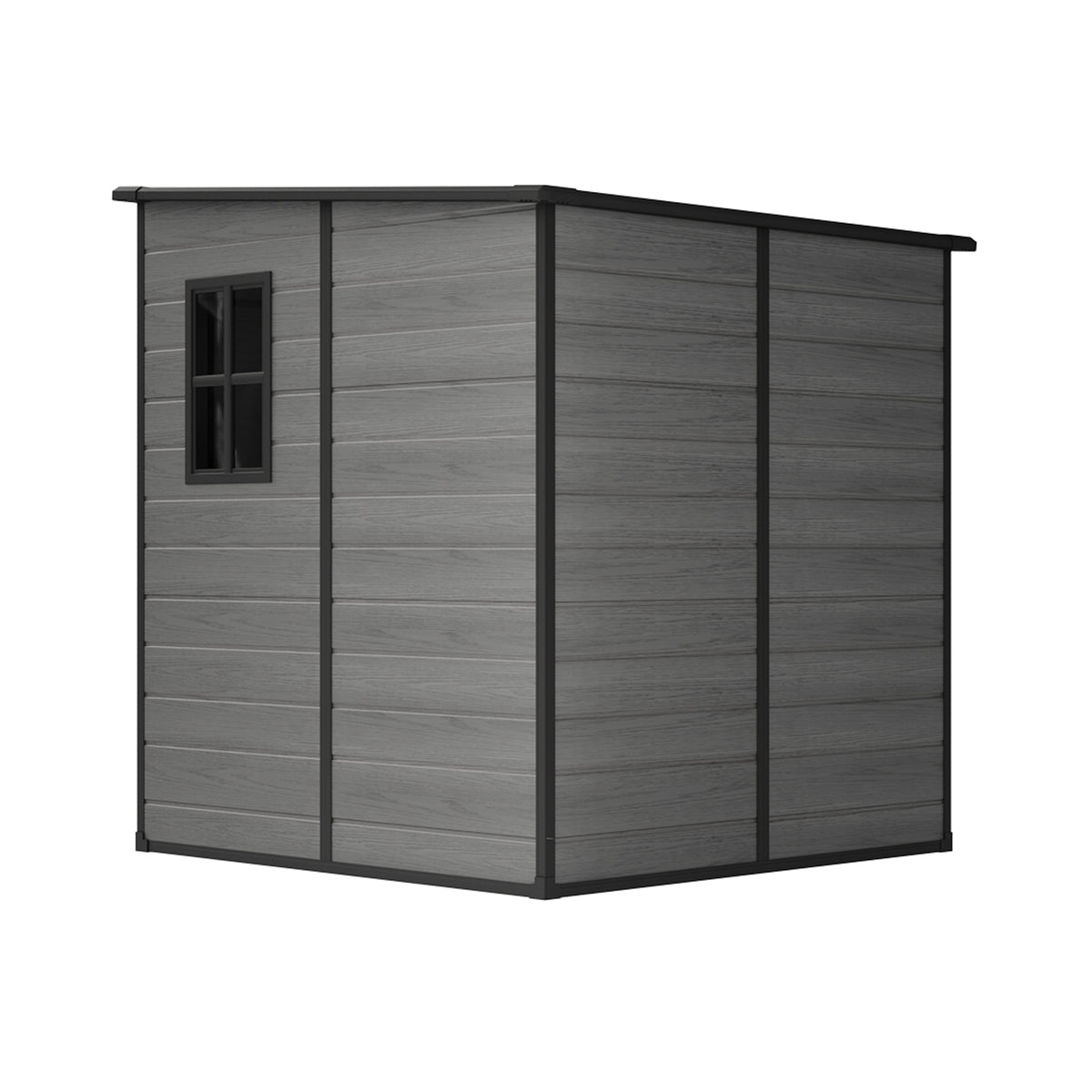 6 x 6 FT Outdoor Garden Pent Roof Tool Storage Shed