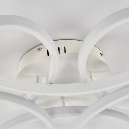 Modern Acrylic Light-adjusted Petal LED Semi Ceiling Light