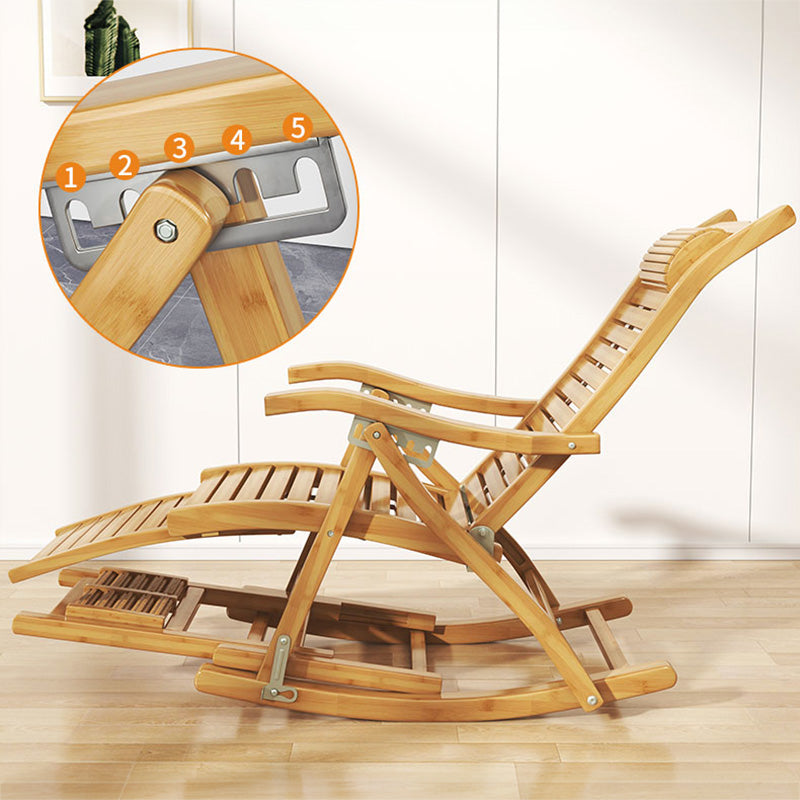 Bamboo Rocking Chair Foldable Recliner