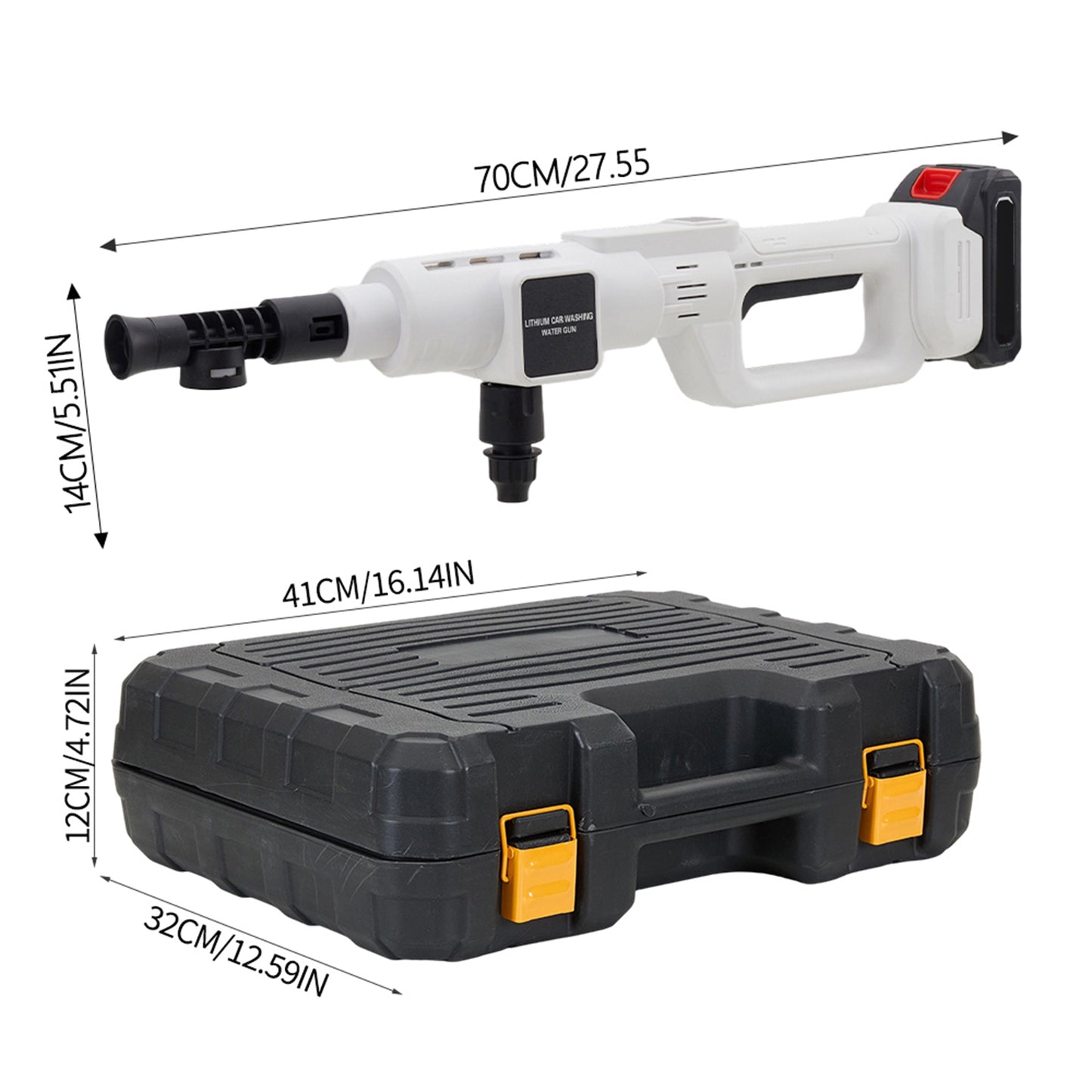 21V Cordless Handheld Pressure Washer Cleaner with 2 Batteries