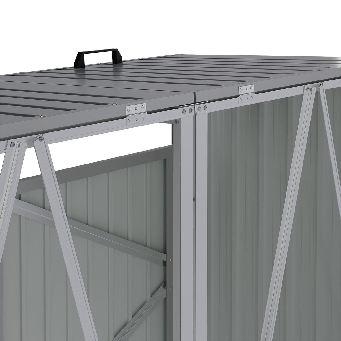 5x4 FT Metal Double Bin Storage Shed