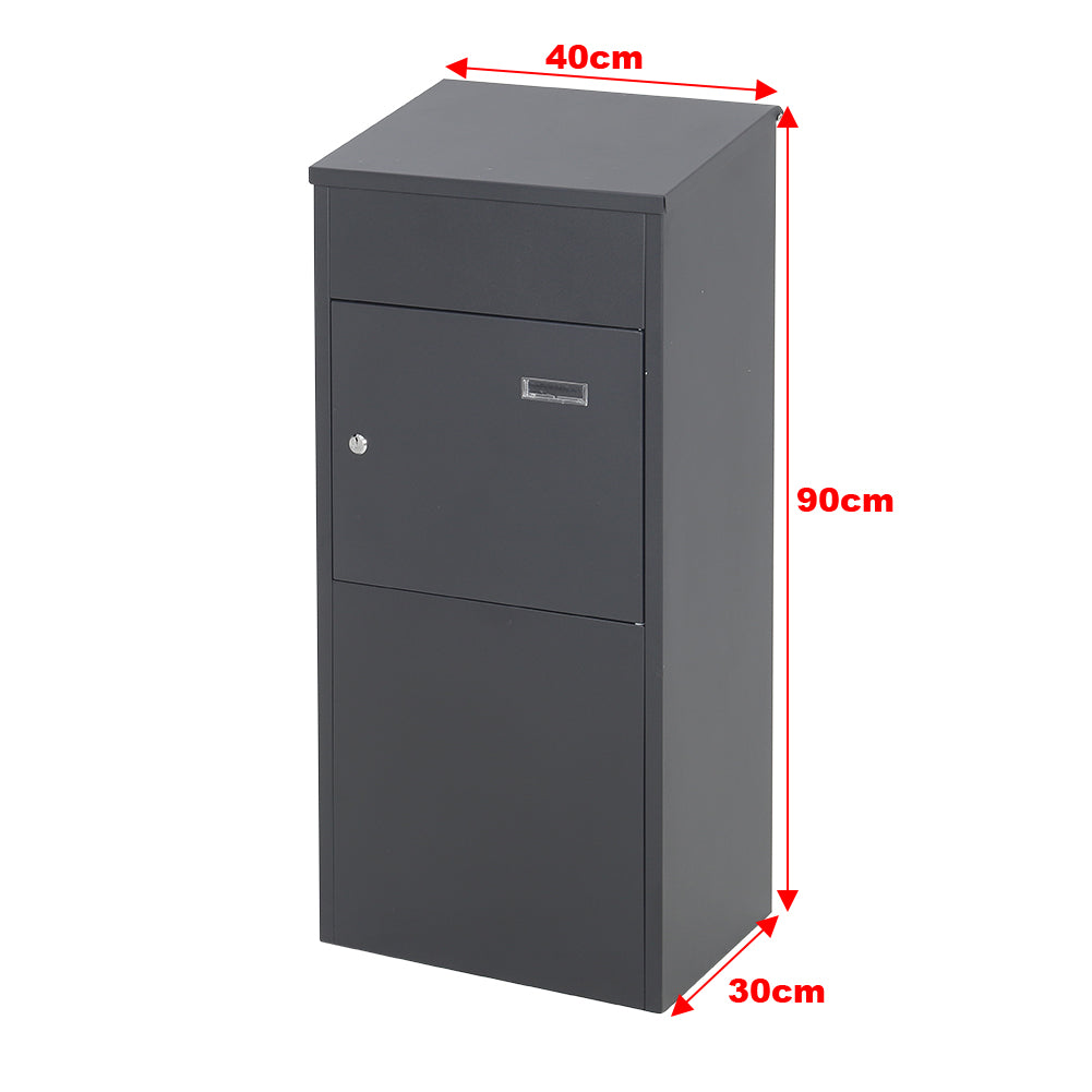 90cm Lockable Galvanised Steel Outdoor Parcel Drop Box