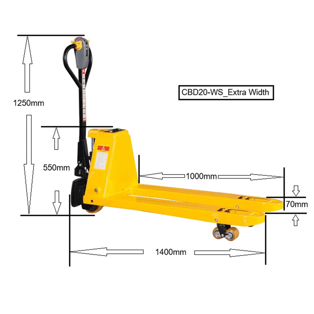 1500kg/2000kg Fully Electric Pallet Truck with Lithium Battery
