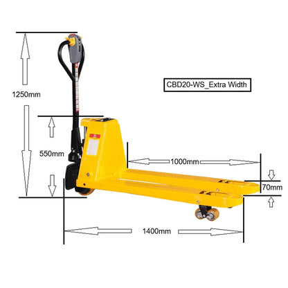 1500kg/2000kg Fully Electric Pallet Truck with Lithium Battery