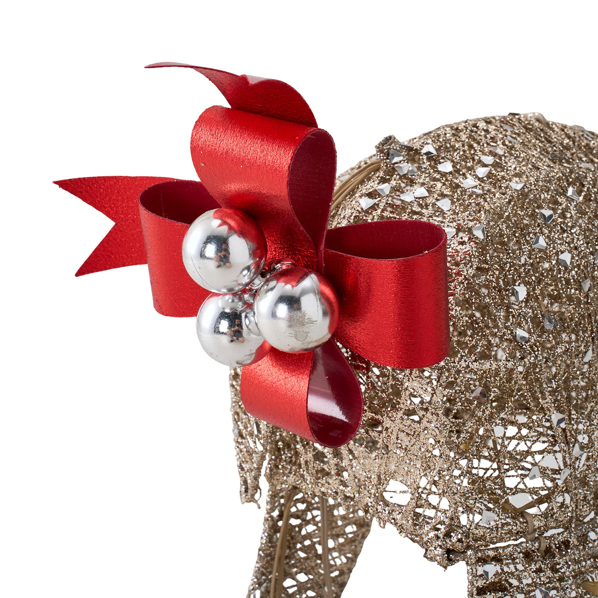 3-Piece Christmas Champagne Lighted Reindeer Family Set