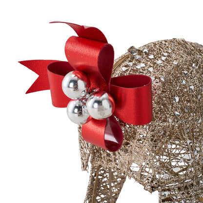 3-Piece Christmas Champagne Lighted Reindeer Family Set