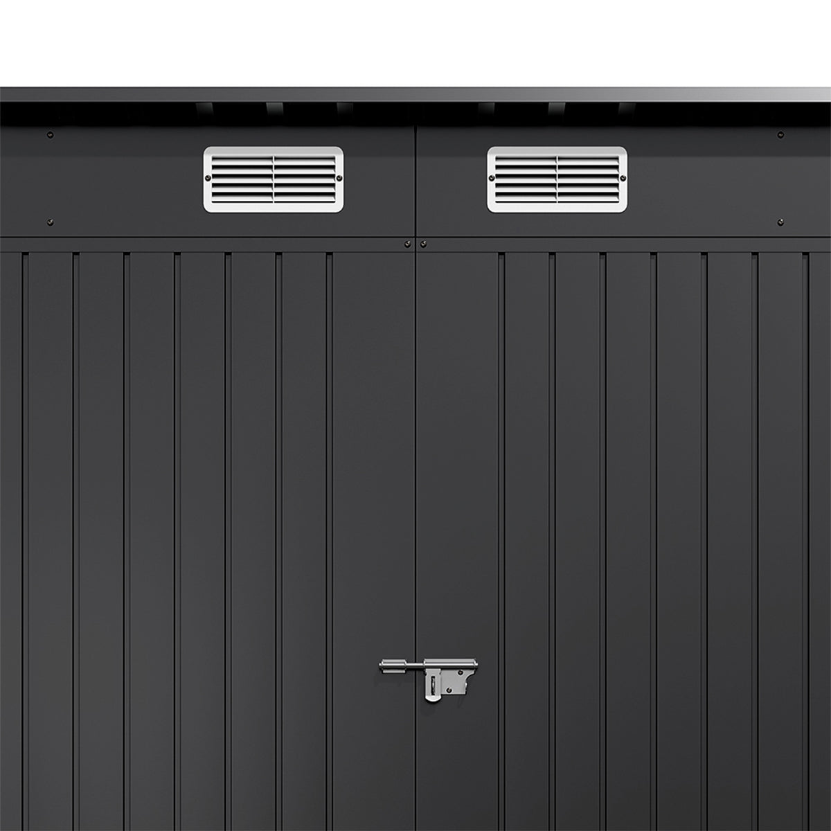 8 x 4 ft Metal Garden Storage Shed with Pent Roof & Lockable Double Doors