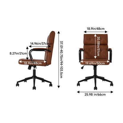Swivel & Height Adjustable Office Chair with High Back