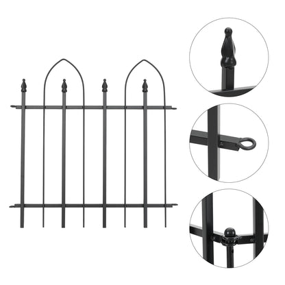 5-Pack Decorative Metal Garden Fence Panels