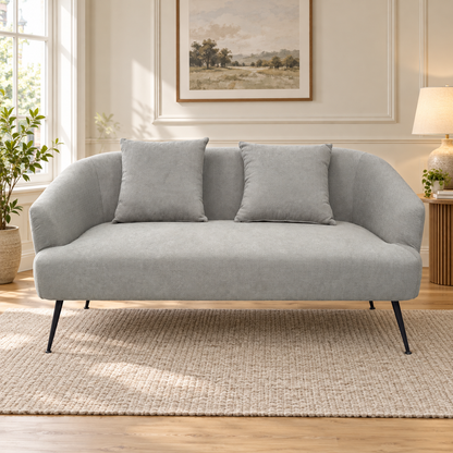 Modern Chenille 2-Seater Sofa with 2 Scatter Cushions