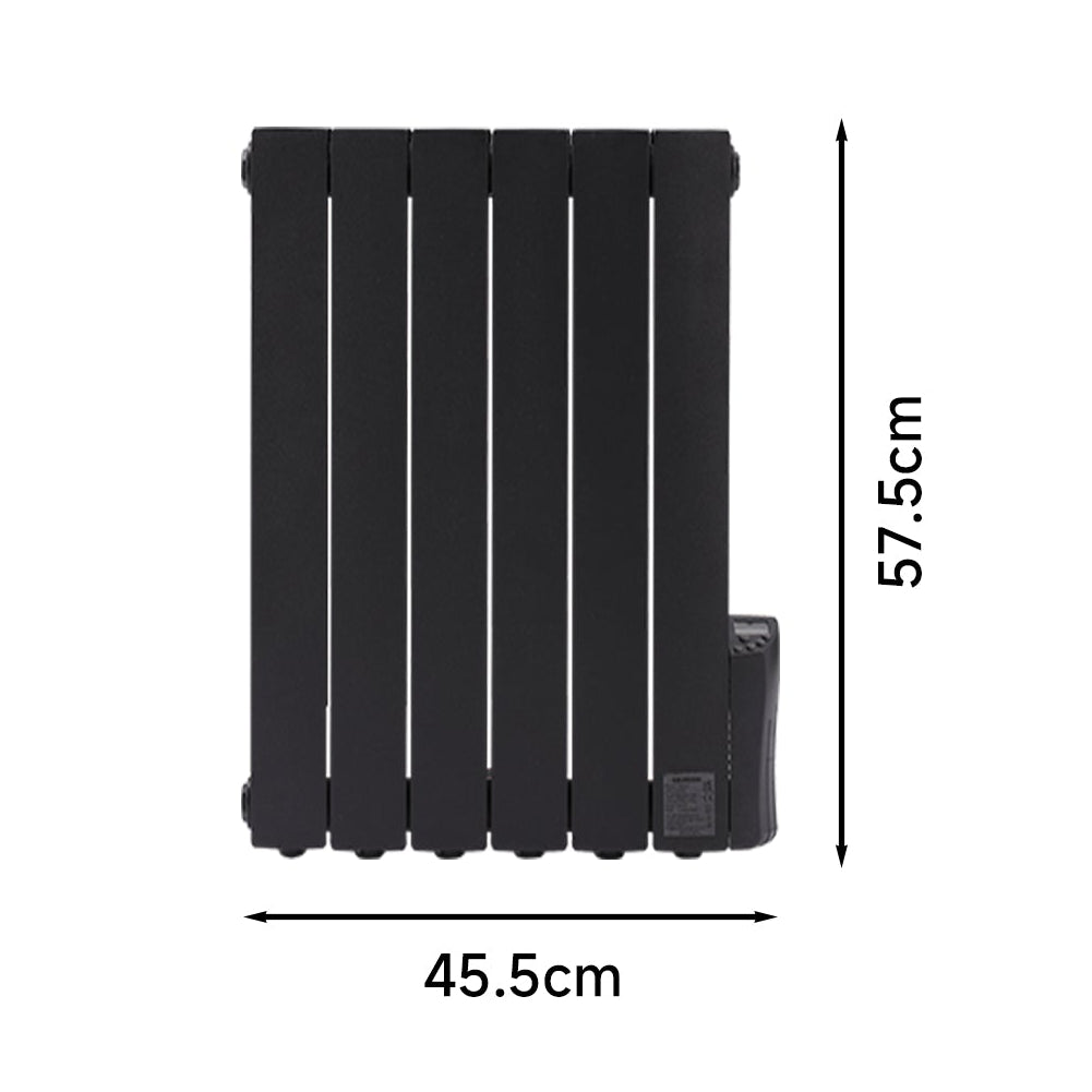 Black 900W Electric Oil Filled Radiator Space Heater with LED Screen