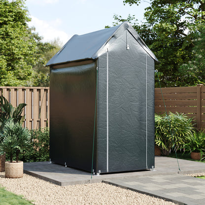 Garden Storage Shelter with Waterproof PE Cover & Metal Frame