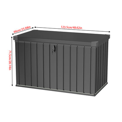 400L Metal Outdoor Storage Box with Lockable Lid