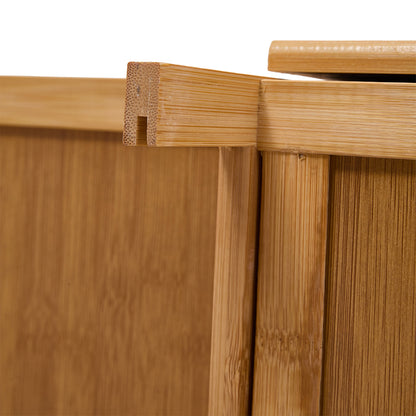 Multi-functional Wooden Coat Rack with Storage Cabinets
