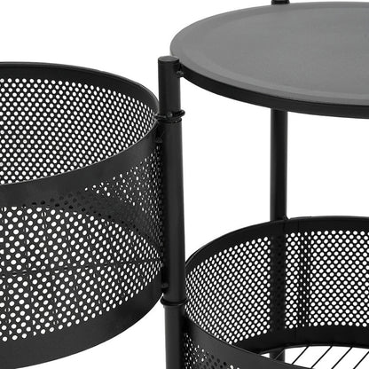 2–5 Tier Kitchen Storage Organiser with Rotating Baskets and Castors