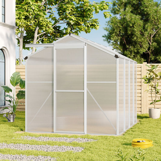 White Framed Garden Greenhouse without Base Frame