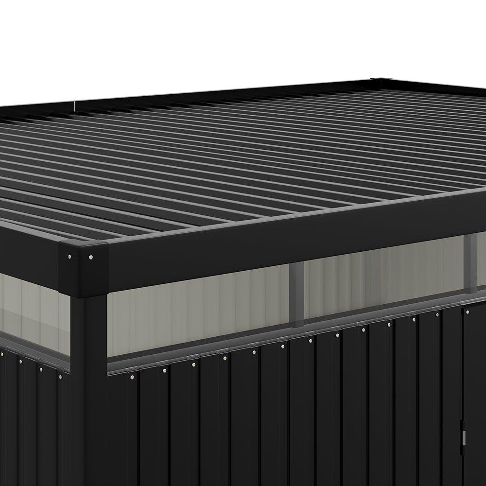 13x10FT Metal Garden Shed with Double Doors