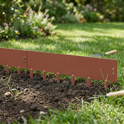 6 Pcs Metal Garden Edging Borders