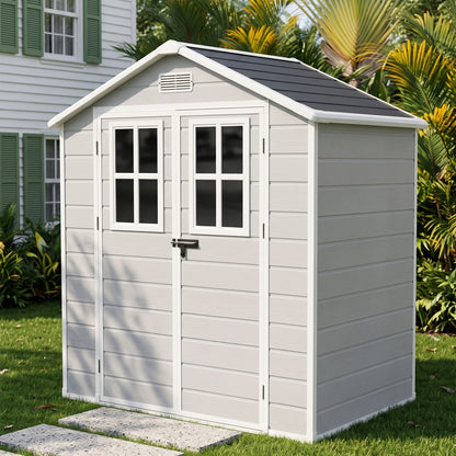 6x4 FT Garden Storage Shed with Lockable Door