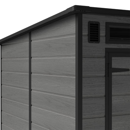 6 x 6 FT Outdoor Garden Pent Roof Tool Storage Shed