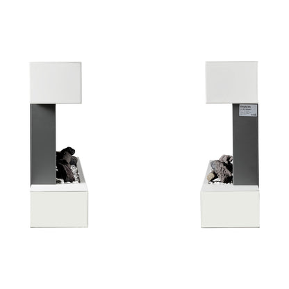 Wall-Mounted Electric Fireplace with Remote Control