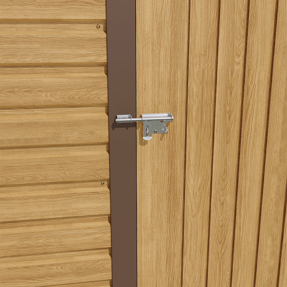 Outdoor Galvanized Steel Tawny Storage Shed
